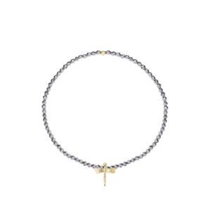 Bransoletka flexi Hematyt jasny z ważką