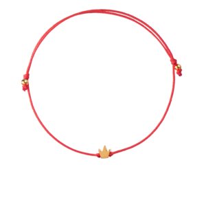 Bransoletka brazylka korona pozłacana