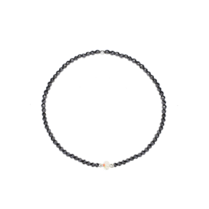 Bransoletka flexi Hematyt grafitowy z kryształkiem Swarovskiego