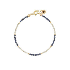 Bransoletka stone gold striped szafir i labradoryt