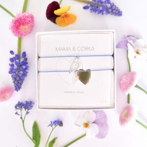 Bransoletki brazylka mama i córka srebrne