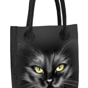 Torba filcowa z czarnym kociakiem