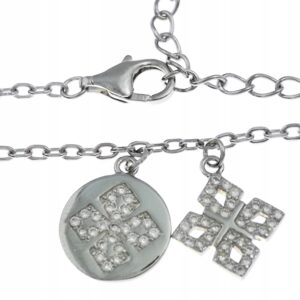 Bransoletka Na Nogę Dwe Zawieszki Srebro 925