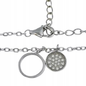 Bransoletka Na Nogę Dwa Kółka Srebro 925