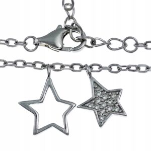 Bransoletka Na Nogę Gwiazdki Srebro 925