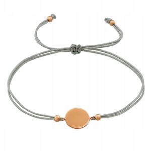 Bransoletka Celebrytka Sznurek Serce Srebro 925