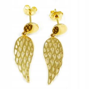 Kolczyki Wiszące Skrzydła Złoto 585