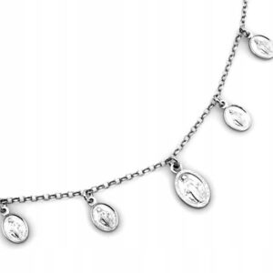 Naszyjnik Celebrytka 5x Medalik Srebro 925