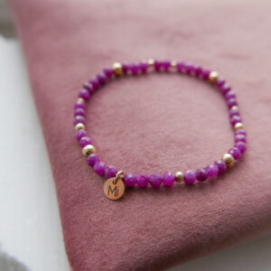 Bransoletka flexi Gold L rubin malinowy