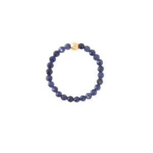 Pierścionek elastyczny gold only szafir