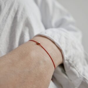 Bransoletka gold Luck czerwona