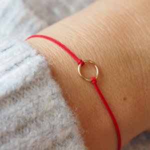 Bransoletka gold dobra Karma Czerwona