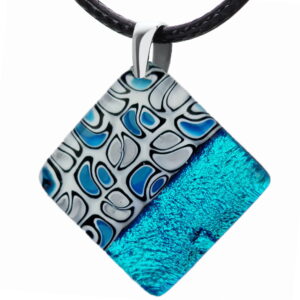 Naszyjnik Murano Szkło Weneckie Srebro 925 Gondola