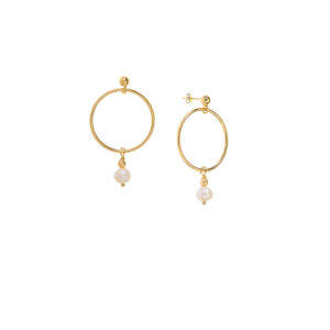 Kolczyki hello Pearl Gold