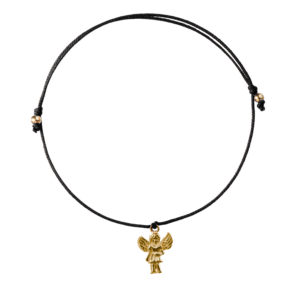 Bransoletka brazylka aniołek pozłacany