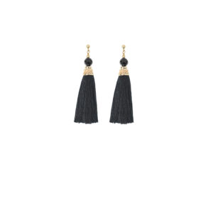 Kolczyki z chwostami harmain czarne gold