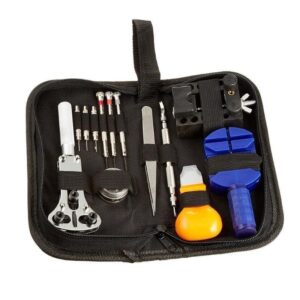 Zestaw zegarmistrzowski do naprawy zegarków, wymiany baterii, pasków, skracania bransolety – mniejszy