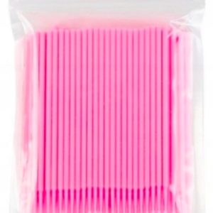 Aplikatory do rzęs, Microbrush bezwłókienkowe 100szt.