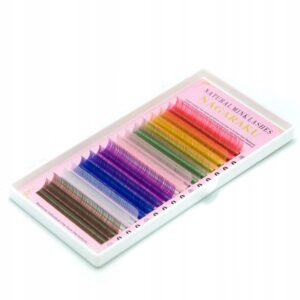 Rzęsy NAGARAKU MIX KOLOROWE D 0.07 8mm 16 pasków