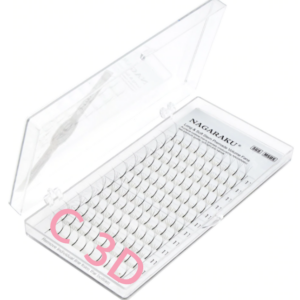 Rzęsy NAGARAKU gotowe KĘPKI 3D 120szt. C 0.07 12mm